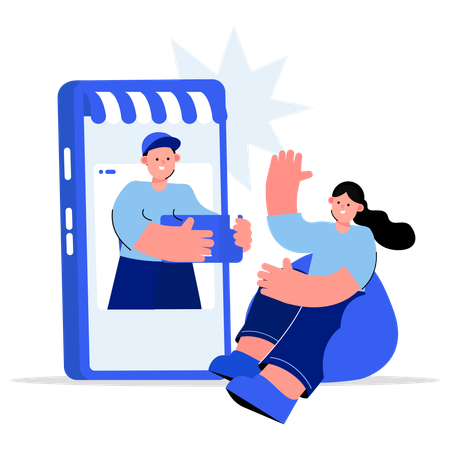 Shopping Order Delivery  Illustration