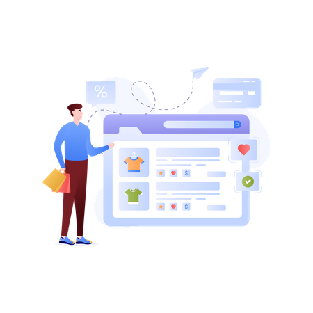 Shopping Website  Illustration