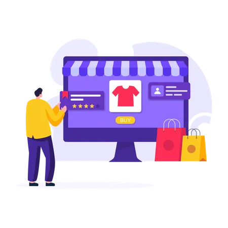 Shopping Website  Illustration