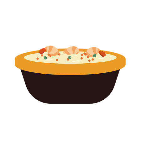 Shrimp soup  Illustration