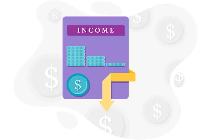 Shrinking Income  Illustration