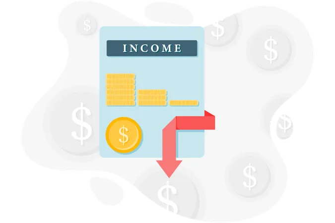 Shrinking Income  Illustration