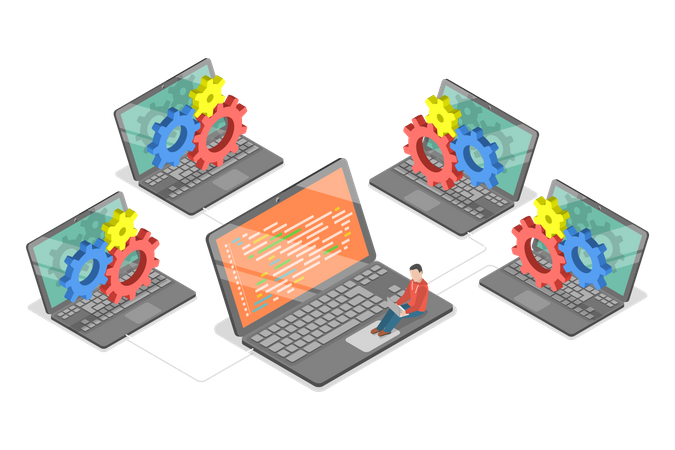 Sistema de base de datos centralizado  Ilustración