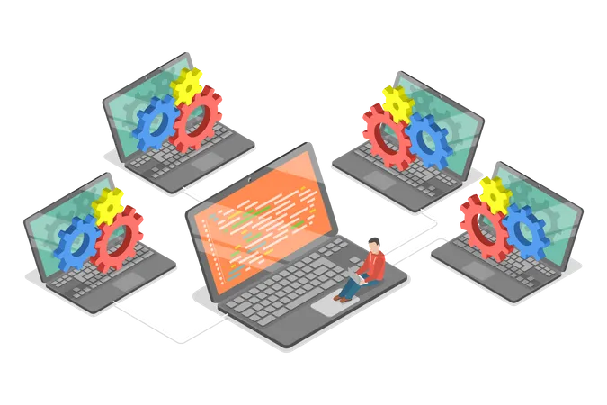 Sistema de base de datos centralizado  Ilustración