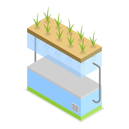 Sistema de cultivo automático  Ilustração