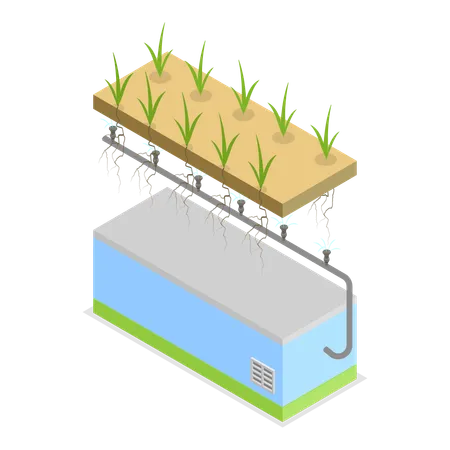 Sistema de cultivo automático  Ilustração