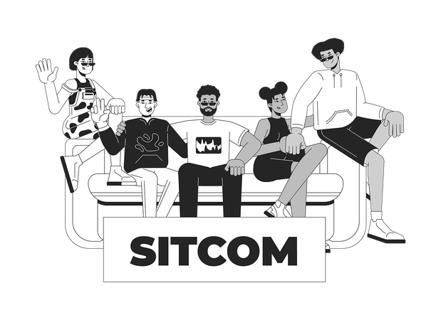 Sitcom-Fernsehserie  Illustration