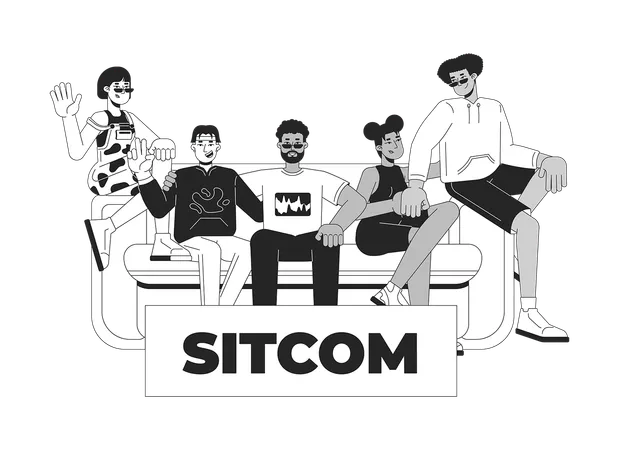 Sitcom-Fernsehserie  Illustration