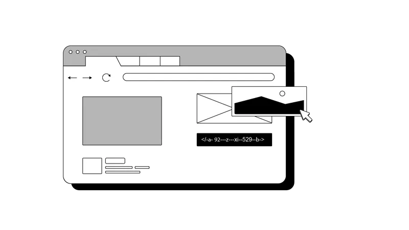 Interfaz de usuario del sitio web  Ilustración