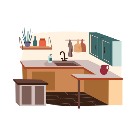 Small kitchen  イラスト