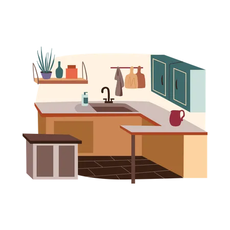 Small kitchen  イラスト