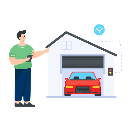 Smart Garage  Illustration