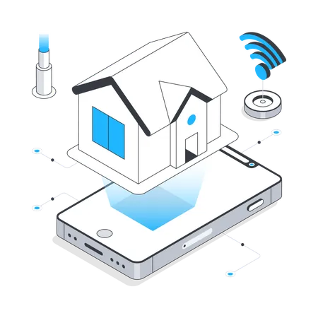 Smart Home technology  イラスト