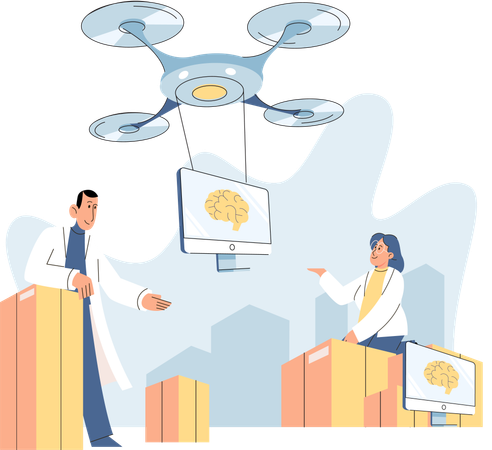 Smart logistics technology  Illustration