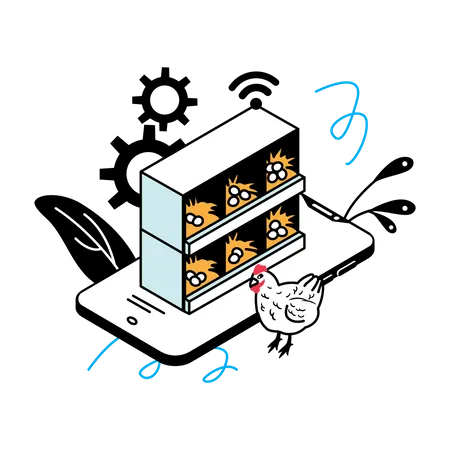 Smart poultry management system  Illustration