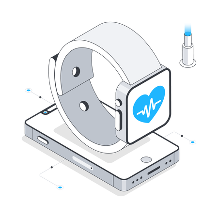 Smart Watch technology  イラスト