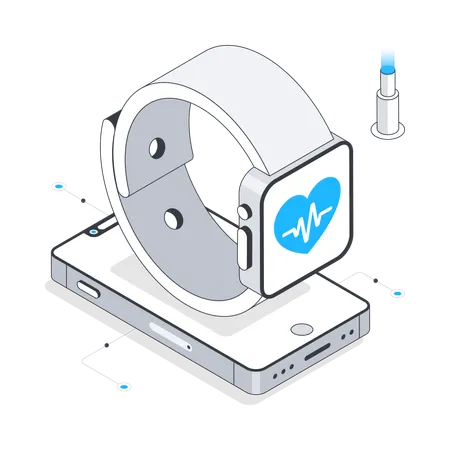 Smart Watch technology  イラスト