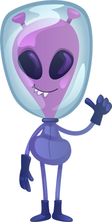 Smiling alien  Illustration