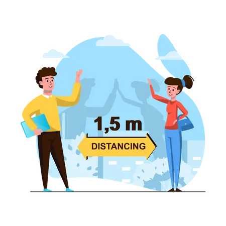 Social distance  Illustration