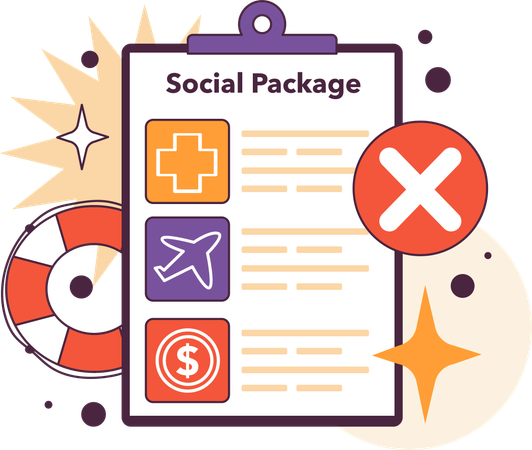 Social package list  Illustration