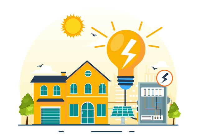 Solar Energy  Illustration