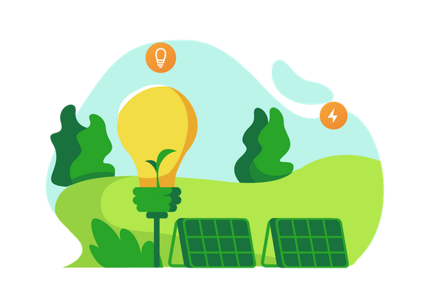 Solar energy  Illustration