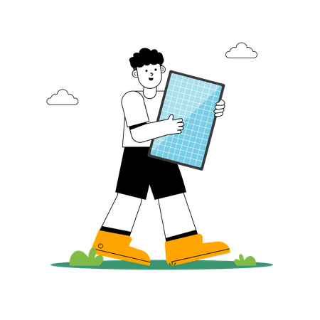 Solar Energy Storage  Illustration