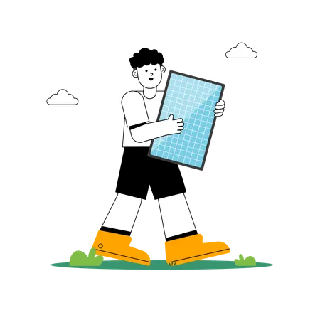 Solar Energy Storage  Illustration