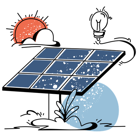 Solar Panel Installation  Illustration