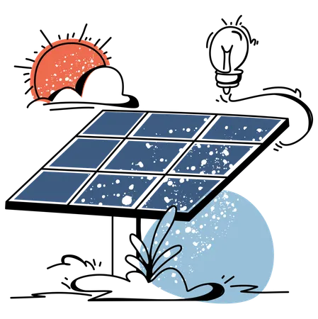 Solar Panel Installation  Illustration