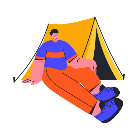 Solo Camping  イラスト