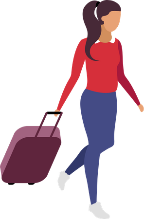 Solo travel for woman  イラスト