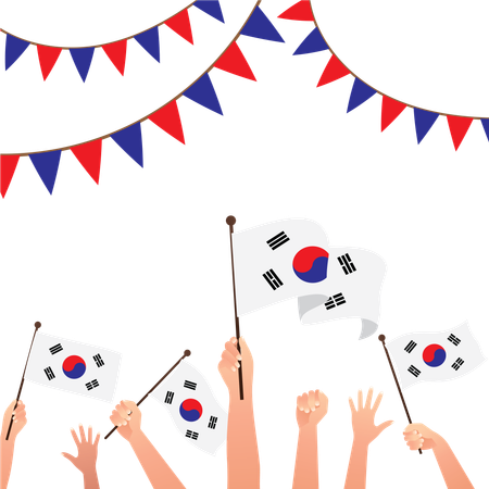 South korea independence day  Illustration