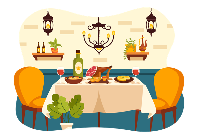 Spanish Restaurant  イラスト