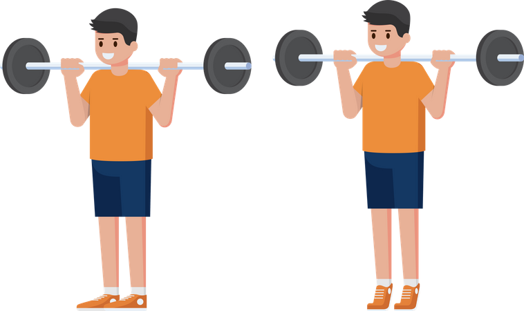 Standing Barbell Calf Raise  Illustration