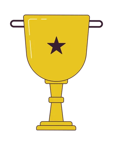 Star trophy cup  イラスト