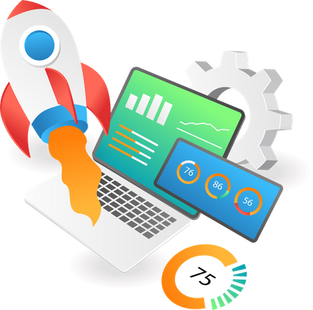 Startup control dashboard  Illustration