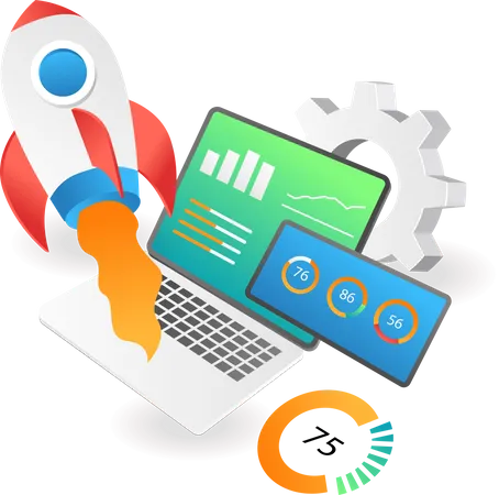 Startup control dashboard  Illustration