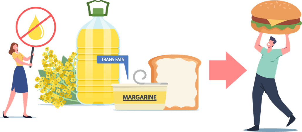 Stop Rapeseed Oil  Illustration