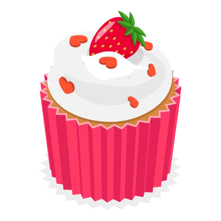 Strawberry cupcake  일러스트레이션