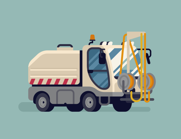 Street washing truck  일러스트레이션