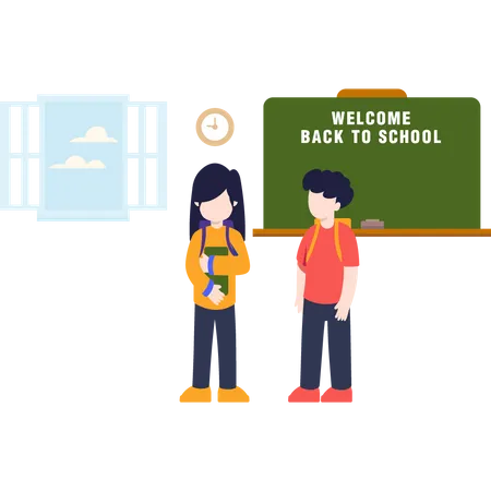 Students in classroom  Illustration