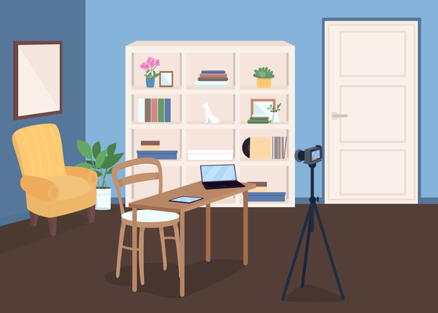 Studio for video recording  Illustration