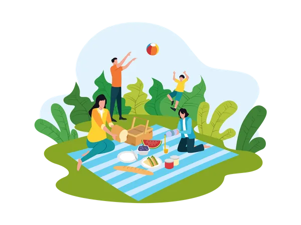 Summer Camping  Illustration