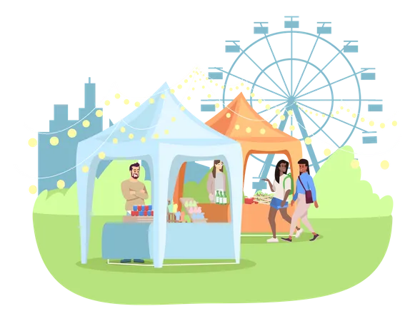 Summer fair  Illustration