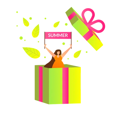 Summer Gift Voucher  일러스트레이션