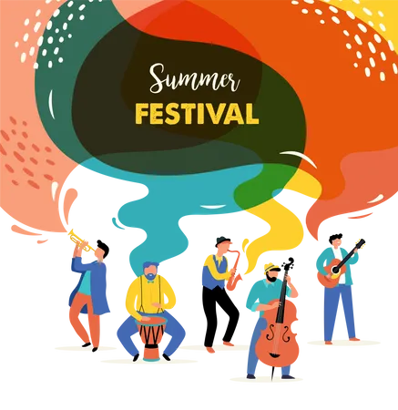 Summer Music festival  イラスト