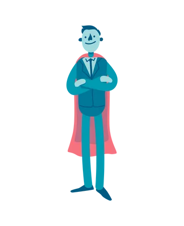 Super Businessman  Illustration