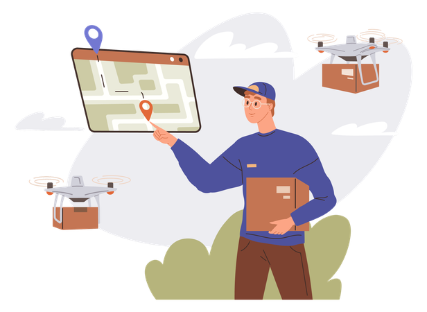 Supply delivery chain management  Illustration