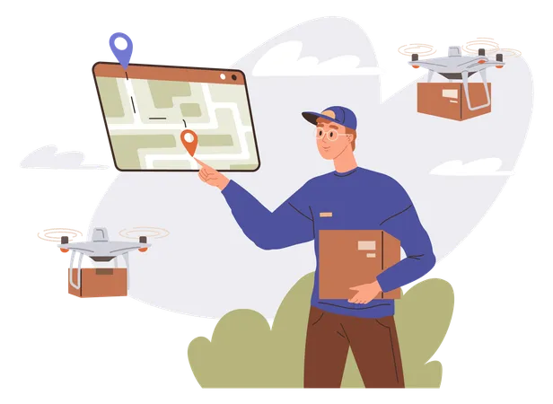 Supply delivery chain management  Illustration